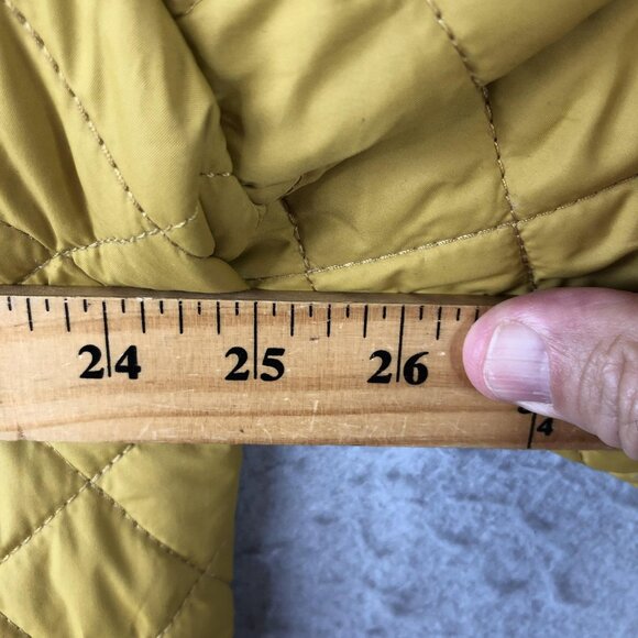 Happer Man Jacket Mens 2XL Yellow Brown Corduroy Collar Quilted Outdoor Coat - Picture 4 of 16